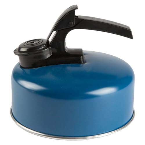 VFM e-Store - 1Ltr Kettle In Dark Blue Compact Water Heater Easy To Use- Camping, Travel Holiday Accessories for Summer - 16cm X 13. 5cm Blue X 1