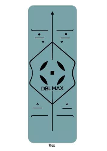 DBL MAX Yoga Mat Thick for Women & Men – Eco-Friendly Natural Rubber, Non Slip Pilates & Exercise Mat for Home Gym – Foldable Travel Yoga Mat, Cork & Rubber, Extra Grip, Large Size (Cyan)