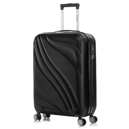 Luggage Depot Large Suitcase, 75x50x27cm with TSA Lock and Side Hook, Black