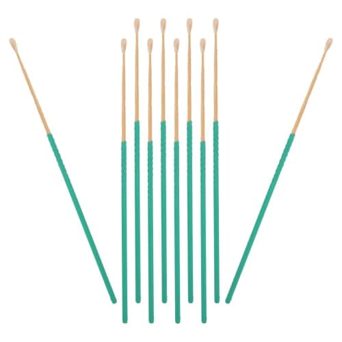 Ipetboom 10Pcs Ear Wax Removal Tool Bamboo Cleaning Kit Reusable Ear Pick Eco Friendly Silicone Handled Spoons Scoops Scrapers Sticks for Daily Care Cleanliness Adults Kids Home Travel Green