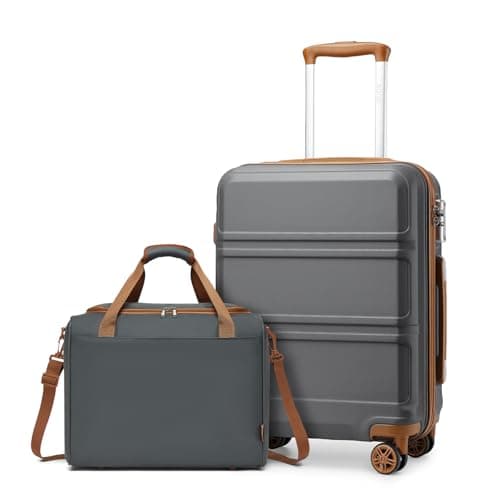 Kono 2 PCS Luggage Set 55x40x20cm Suitcase & 40x30x20cm Ryanair Cabin Bag