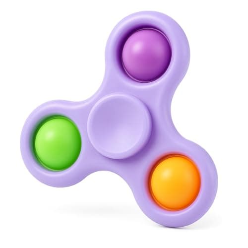 Ranzah Hand Fidget Spinner Toy Finger Bubble Pop Sensory ADHD Anxiety Stress Relief Gift Party Travel Toy For kids Teens Adults (Purple)