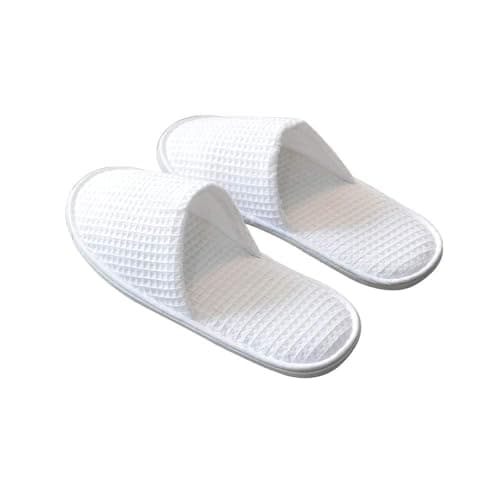 Esoes 5 Pairs of Hotel Slippers, Disposable Deluxe Closed Toe Spa Slippers, Hotel Slippers Women, White House Shoes Washable and Foldable Winter slippers for Spa, Party Guest and Travel
