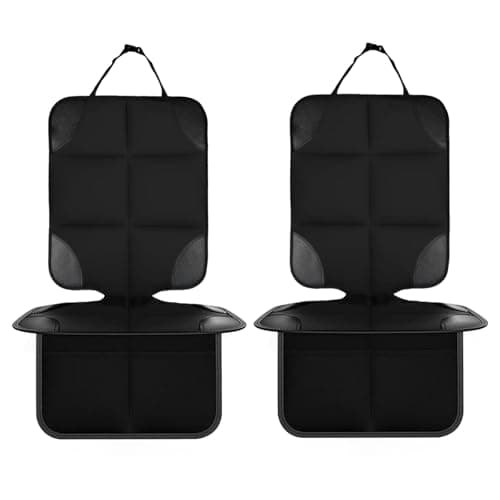 Trintion 3pack Car Seat Protector for Kids, Baby Seat Cover Child Car Seat with Organizer Pocket, Waterproof Baby Seat Protector with Non-Slip Backing, Thick Padding, Organizer Pockets