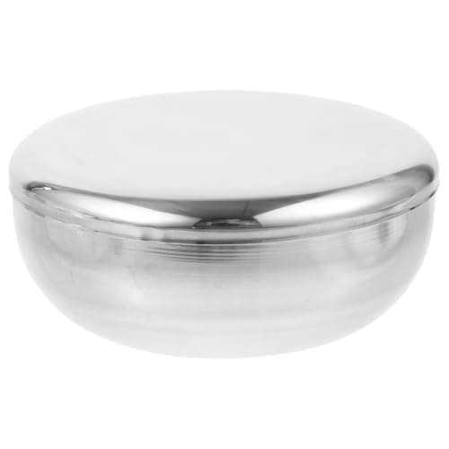 DIYEAH Men Shaving Bowl Stainless Steel Shave Soap Cup for Portable Use