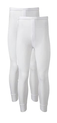 Heatwave® Pack of 2 Men's Thermal Trousers Long Johns Warm Underwear Baselayer Thermals, Medium White