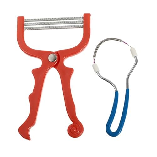 DOITOOL 2pcs Portable Spring Threading Epilator Facial Hair Remover for Women with Plastic and Stainless Steel Construction