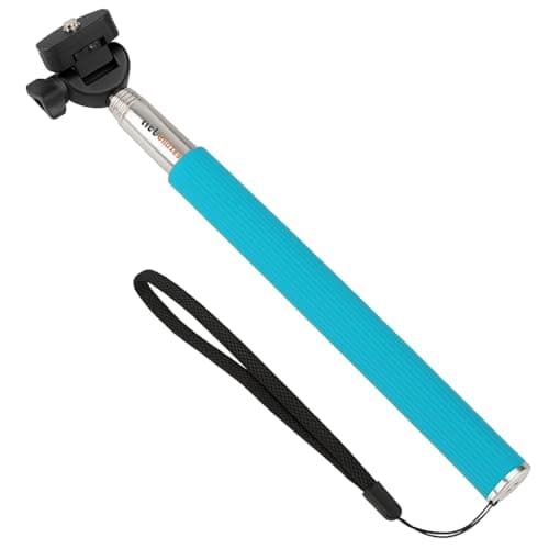 Selfie Stick - Traveller Monopod for Compact Digital Cameras, Action Cam - Works with Sony, Canon, Nikon, Panasonic and More with 1/4" Screw - Wrist Strap Included - Range: 22 to 109 cm - Blue