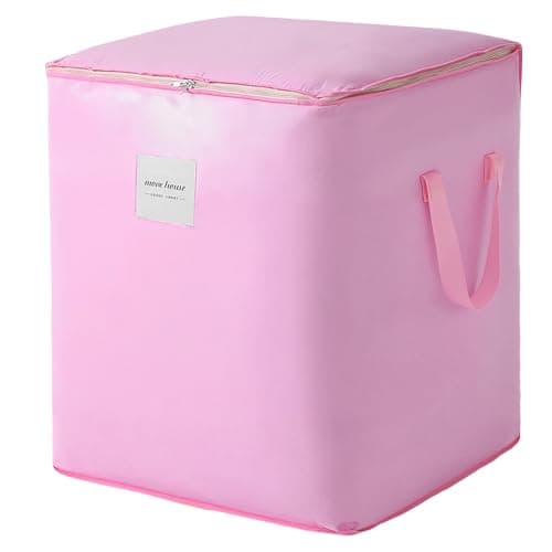 Heavy Duty Storage Box Waterproof Moving Bag Pink 190L Reusable Packing Bag