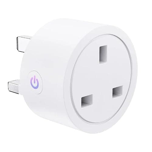 20A Tuya Smart WiFi Plug UK, 3-Pin Smart Socket with Energy Monitoring, Timer & Schedule, Alexa & Google Home Voice Control, Remote App Control Smart Home Adapter