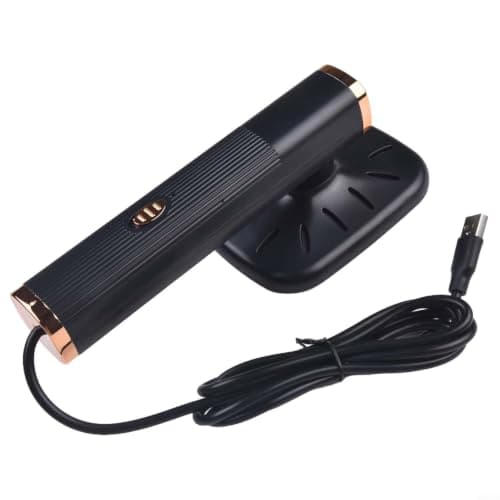 Portable Clothes Steamer USB Rechargeable Handheld Garment Wrinkle Remover Rotatable Handle 5V 32W Compact Travel Iron for Home(Black)
