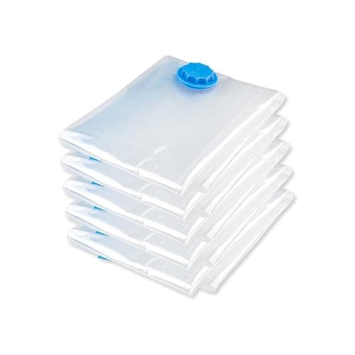 White Vacuum Storage Bag for Pillows and Clothes, Foldable