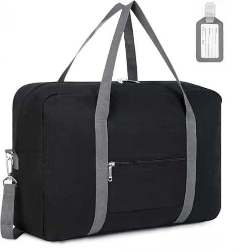 Flintronic for Ryanair Airlines Cabin Bag 40x20x25, Underseat Small Cabin Bag with Shoulder Strap, Foldable Travel Duffel Bag, Water-Resistant Hand Luggage for Women Men, with Luggage Tags, 20L