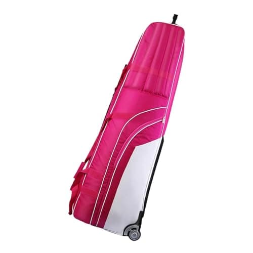 L6NqIAG Carry Golf Club Carry Bag Heavy Duty Golfs Travel Bags for Airlines Travel Padded Golf Club Travel Bag Nylon with 2 Wheel Golf Travel Bag(Pink)