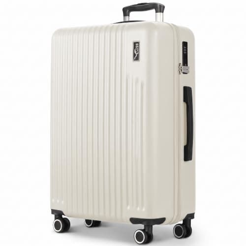 LUGG Vacay 32 Inch Suitcase, ABS Hard Shell Luggage with TSA Indent Lock, Aluminium Trolley Handle, 360° Spinner Wheels, Water-Resistant & Durable, Airline Compatible (86 x 31 x 58cm)-1 Year Warranty