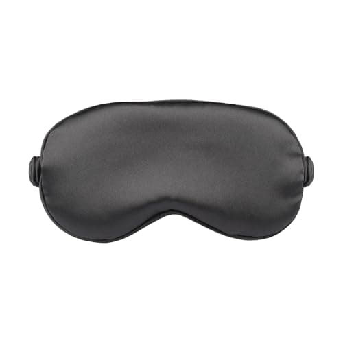 Sleep Mask Double-Sided Silk Eye Mask for Sleeping, Soft Light Blocking Sleep Shade Cover,Washable Blindfold Sleeping Eye Blinder for Men Women (Black)