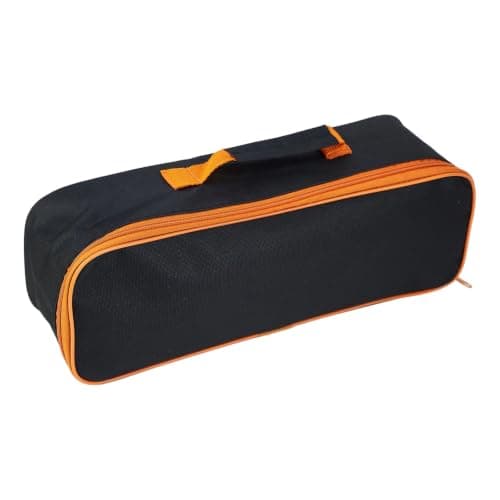 Road-Trip Car Vacuum Organizer Bag Oxford Fabric Carry Case with Wide Zip Opening, 43 X 9 X 13 Cm for Driver Use Portable Vacuum Bag Inflator Storage Case Vehicle Gear Organizer Pouch Cabin Accessory