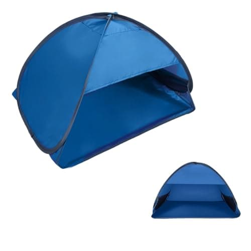 Pop Up Beach Tent UPF50+ Sun Shade Shelter Mini Personal Sun Shelter Portable with Quick Setup for Outdoor Camping Picnic Pets Mesh Beach Ten (Navy Blue)