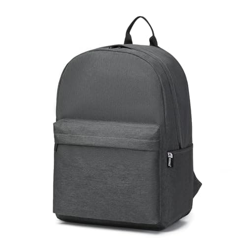 Kono Children's Backpack School Bag for Boys and Girls Lightweight Rucksack for Teenagers Students Bookbag Travel Casual Daypack Women Men (Dark Grey)