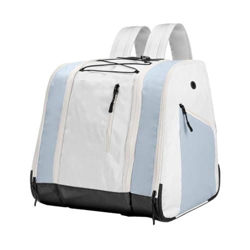 Ski Boot Backpack Duffel Bag Snow Boot Carrier Waterproof Polyester Travel Bag Suitable for Mountain Travel And Water Sports, White
