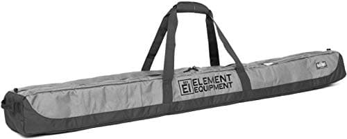 Element Equipment Deluxe Padded Ski Bag Single - Premium High End Travel Bag Grey Ripstop 190