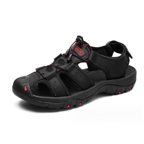 Letuwj Men's Sandals Travel Large Size Beach Sandals Open Toe Breathable Sandals Black 10