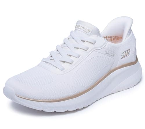 Skechers Women's Slip-Ins Squad Chaos Trainer, White, 9 UK