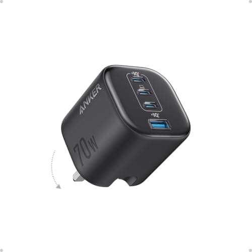 Anker Zolo 70W Fast usb c Charger, 4-Port Folable Laptop Adapter Plug