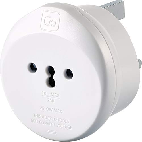 Go Travel Italian to Swiss Plug Adapter, earthed & compact