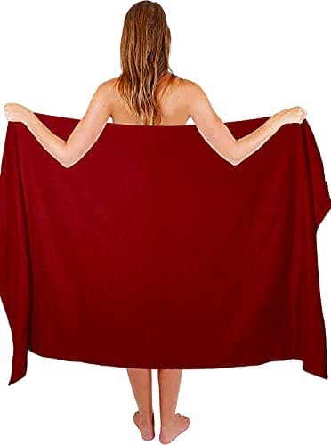 Textile Do Extra Large Super Jumbo Bath Sheet Towel 100% Egyptian Cotton XL Bath Sheets(100 x 200 cm-600 GSM) (Red)