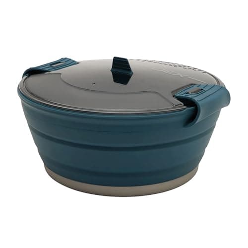 OEX Ascent Pro Cooking Pot, 2L Capacity, Lightweight, Collapsible, Portable, for Camping Stoves, 21x20x11.5cm (2 Litre)