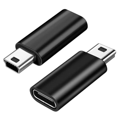 Mepsies USB C to Mini USB Adapter, Type C Female to Mini USB2.0 Type-B Male