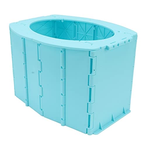 Jiawu Portable Kids Potty Training Toilet, Foldable Toddler Travel Potty for Camping Emergency, Easy Clean ABS Baby Toilet with Storage Bag, Compact Car for Road Trips Outdoor
