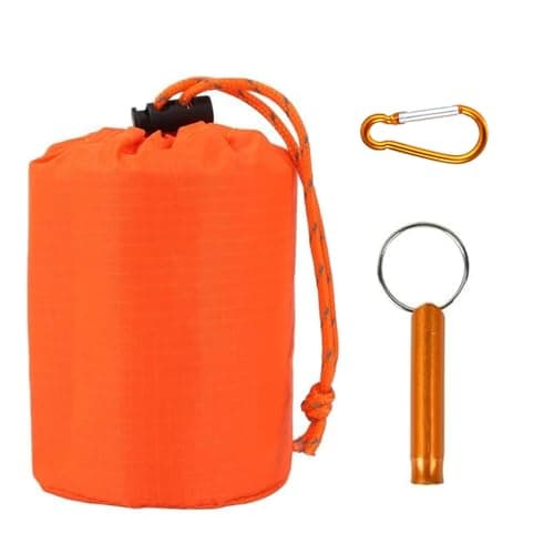Emergency Survival Bivvy Bag – Lightweight Thermal Sleeping Bag – Waterproof & Windproof – Essential for Camping, Hiking, Outdoor Survival Kits