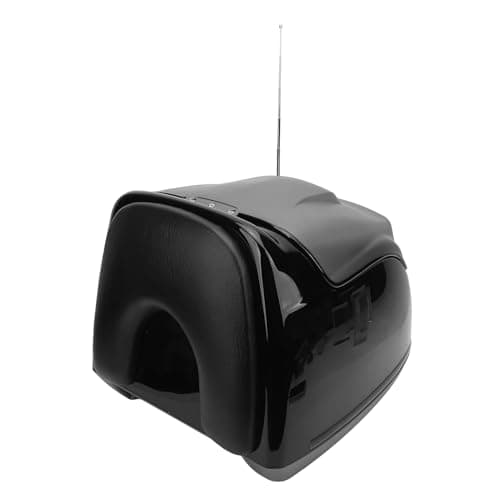 Dilwe Motorcycle Top Case ABS Motorcycle Top Box 38L Rear Storage Trunk Fits Full Size Helmet for Scooter Electric Bike Commuting Daily Travel (Gold)