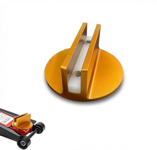 XILIYAI Universal Aluminum Magnetic Jack Pad – Grooved Slotted Pinch Weld Frame Rail Adapter, Anodized Finish, Fits 3 Ton Jacks/Car Lifts, Works with Most Vehicles-1 Pack Yellow