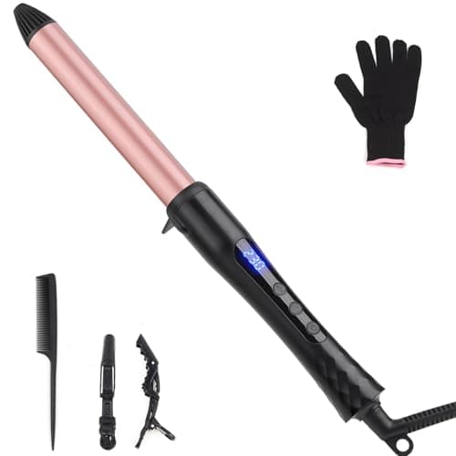 UNOBEY 25mm Ceramic Curling Iron Wand for Short & Long Hair