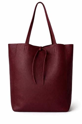 LeahWard Women's Genuine Italian Hand Made Hobo Shoulder Bag, Soft Leather, A4 College School Work Business Bag (Burgundy)