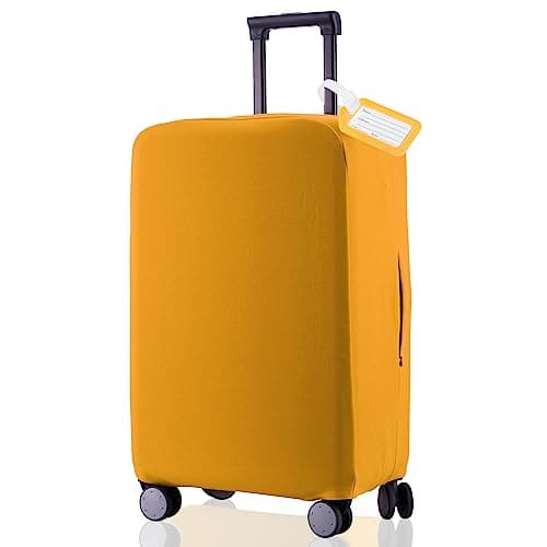 RainVillage Travel Luggage Cover Suitcase Protector, Yellow, 30-31 inch