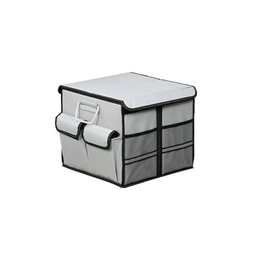 Car Boot Organiser for Lexus ES 250/ES 300 / ES 330/ES 350/ES 300h/ES 350h, with Handle & Partition Collapsible Boot Organise Travel, Groceries & Everyday Use,A 36L-B Grey