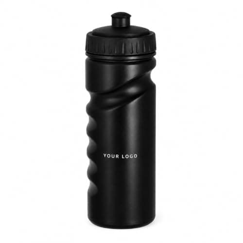 Personalised 500ml PE Sports Water Bottle with Dispenser Cap - Custom Printed Ergonomic Reusable Gym Bottle for Fitness, Travel & Outdoor Activities