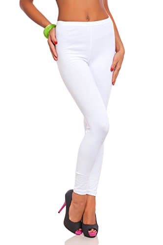 FUTURO FASHION Winter Fleece Lined Leggings for Women Thermal Warm Leggings for Women UK Fleece Lined Ladies Pants Elastic Mid Waisted Daily Yoga Gym Hiking Women's Leggings, Size 8-28 White