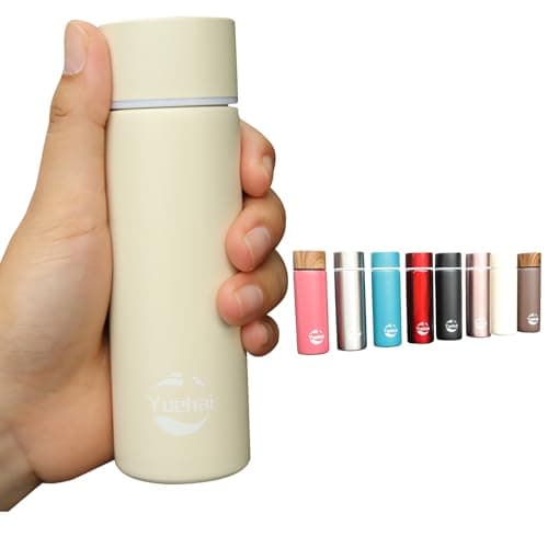 Stainless Steel Water Bottle, Mini Flask 150ML,Coffee Vacuum Small Flasks Small Capacity Portable Travel Drink Water Bottle Insulated Cup (Matte White)
