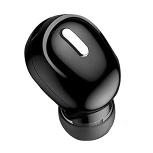 Veesper Single Ear Mini Wireless Earphone In-Ear Sport Headset with Microphone, Handsfree Earbud for Running Gym and Driving Black