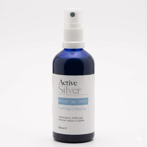 Active Silver Magic Gel Spray 100ml with Colloidal Silver and Aloe Vera, Bottle with Atomiser Spray for Each Application, Produced in the UK, for use in the Home or Ideal for Travel