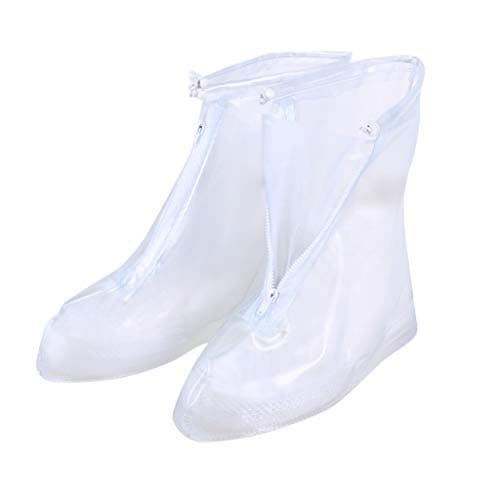Waterproof Shoe Covers Clear PVC Zip Overshoes Reusable Travel