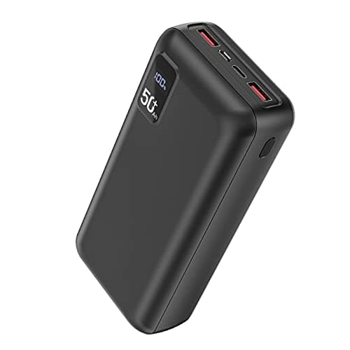 PowerBank 50000mAh large capacity, 22.5W power bank PD20W Fast Charging External Handyakku USB C with LED Display 3 Outputs & 2 Inputs Portable Charger for iPhone16 15 14 13 12 Pro Max