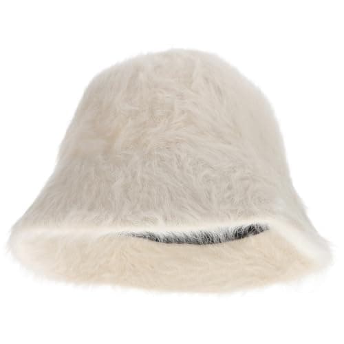 JOYOFREELY Fuzzy Warm Bucket Hat for Women Winter Fluffy Plush Fisherman Cap Cream White Outdoor Travel Warm Winter Hat