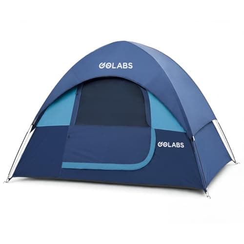 Golabs CT1 2 Person Camping Tent, Easy Set Up in 3 Mins, Waterproof w/Mesh Top & Door with Ventilation, Lightweight 4.4lbs Portable Family Tent with Carry Bag &Interior Storage Pockets &Hook