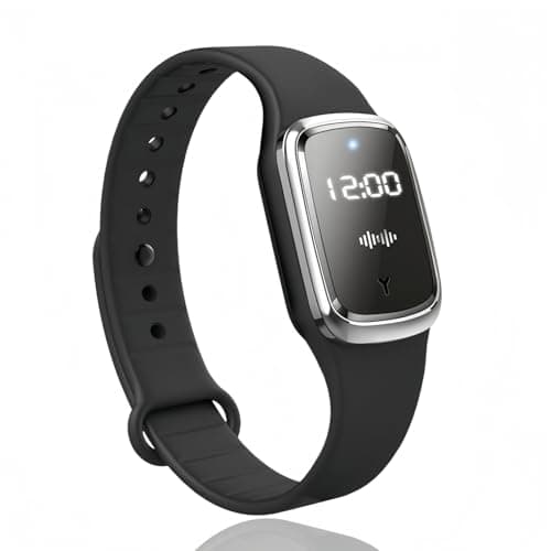 Ultrasonic Mosquito Repellent Bracelet,Electronic Insect Repeller Watch, Rechargeable Anti Mosquito Bracelet,Ultrasonic Insect Repellent Bands for Outdoor,Electronic M/osquito R/epellent(Black)